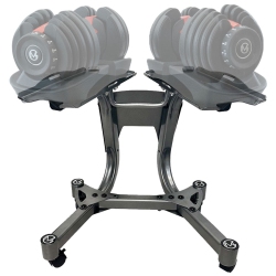 MOTIONGREY Adjustable Dumbbells Stand/rack, Steel Dumbbell Stand Holder Weight Rack for Home Gym - (Stand Only) In Silver