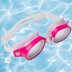 SWIM CENTRAL Children's St. Lucia Swimming Pool Goggles - 6.25" - In Pink