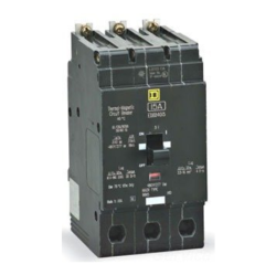 SQUARE D Circuit Breaker, 40 Amp, 3-Pole, Edb34040