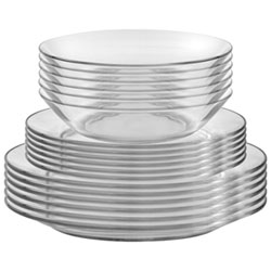 Service De Vaisselle En Verre Trempé De 18 Pièces Lys De Duralex - Transparent