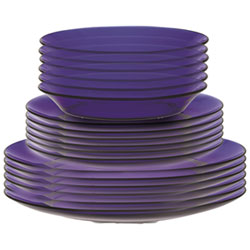 Service De Vaisselle En Verre Trempé De 18 Pièces Lys De Duralex - Saphir