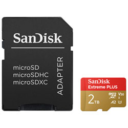 SanDisk Extreme PLUS 2TB 250MB/s microSDXC UHS-I Card Memory Card