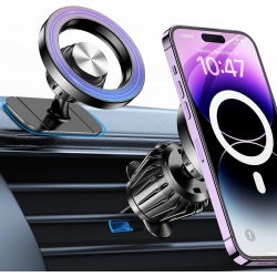 Magnetic Phone Holder for Car Phone Holder Mount Dash【360°】Cell Phone Holder for Car Accessories, Car Mount for iPhone 16 Pro Max 15 14 13 12 Plus MagSafe Cases 【20 Strong Magnets】