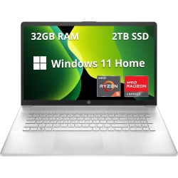HP Refurbished (Excellent) - 17.3" Touchscreen HD Laptop, Amd Ryzen 5 5625U Processor, 2Tb PCie SSD, 32GB Ram, Amd Radeon Graphics, 720P HD Camera