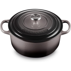 LE CREUSET Ls2501-227Fss Signature Enameled Cast Iron Round French Oven, 3 1/2 Quart, Oyster
