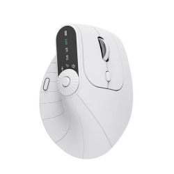 RISOPHY Ergonomic Vertical Mouse, Wireless Optical Bluetooth Mouse - Dual Mode Connectivity Bt5.0+Bt5.0+2.4Ghz Up to 3 Devices, Adjustable Dpi & 8