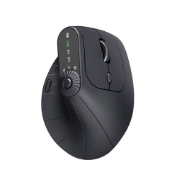 RISOKEYS Ergonomic Vertical Mouse, Wireless Optical Bluetooth Mouse - Dual Mode Connectivity Bt5.0+Bt5.0+2.4Ghz Up to 3 Devices, Adjustable Dpi & 8