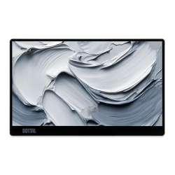 SOTSU Flipaction Go 14" Portable Monitor, Robust But Lightweight, Tempered Glass, 1080P, 400 Nits, 99% Srgb, 5W, Super Versatile, USB-C Or Mini-HDMI