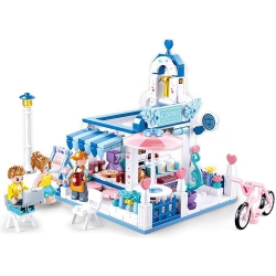 SLUBAN - Dream Coffee Shop Building Blocks Set With 3 Figures, 289 Pieces