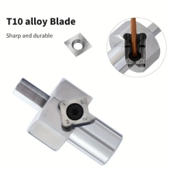 ORIGINAL Enjoywood Woodworking Chamfer Tool T10 Alloy Blade Stainless Steel 9MM Hex Shank for Dog Holes Polished Finish for Electric Drills