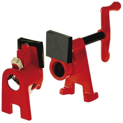 ORIGINAL Heavy-Duty 1/2" 3/4" Wood Gluing Pipe Clamp Cast Iron Pipe Clamp With Protective Cap for Metalworking / Woodworking / Frame Assembly