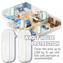 ORIGINAL Ultrasonic Pest Repellent 3-In-1 Triple Frequency 360 Degree Coverage Easy Installation Chemical-Free Safe for Pets And Children 800-1800 Ft