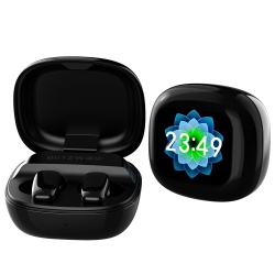 ORIGINAL Blitzwolf Bw-Fye16 Plus Led Screen Tws Earbuds Bluetooth Earphone Colorful Touch Screen Active Noise Cancelling \w Speaker Support Tf Card