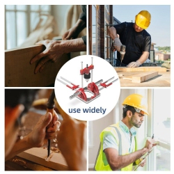 ORIGINAL Enjoywood Upgraded Precision Woodworking Multi-Angle Drill Guide \w Handles And Positioning Blocks Hole Punch Locator Adjustable Drilling