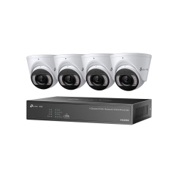 TP-LINK Vigi Nk4P-T4425-2T 4Mp Full-Color Turret Ipc & 4 Channel Poe+ Nvr Kit