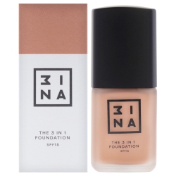 The 3-In-1 Foundation SPF 15 - 204 Brown by 3INA for Women - 1.01 oz Foundation in Red