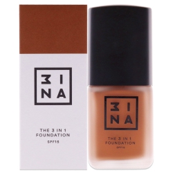 The 3-In-1 Foundation SPF 15 - 220 Deep with A Cool Undertone by 3INA for Women - 1.01 oz Foundation in Red
