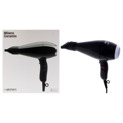ELCHIM Milano Ceramic Hair Dryer - Black-Silver By for Unisex - 1 PC Hair Dryer