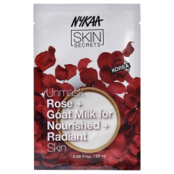 NYKAA NATURALS Skin Secrets Sheet Mask - Rose And Goat Milk By for Women - 1 PC Mask