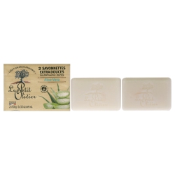 LE PETIT OLIVIER Extra Mild Soap Bars - Aloe Vera By for Men - 2 X 3.5 OZ Soap