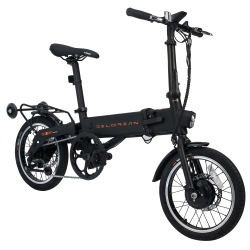 DELOREAN The 350W Folding E-Bike, Featuring Roller Wheels And Pedal Assist