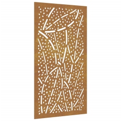 VIDAXL Garden Wall Decoration 105X55 Cm Corten Steel Leaf Design