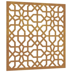VIDAXL Garden Wall Decoration 55X55 Cm Corten Steel Moorish Design