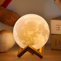 HTUTWOO 3D Printed Moon Lamp Moon Light 7.1 Inch 16 Colors Moon Night Light for Kids Moon Lamp for Bedrooms