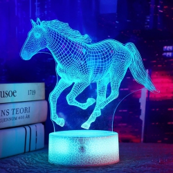 HTUTWOO Horse Gifts for Girls, 3D Illusion Lamp, 3D Horse Night Light \w 16 Colors Remote And Touch Control, Horses Decor for Kids Room, Girls