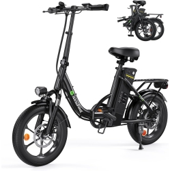 ISINWHEEL U4 Foldable Adults Electric Bike (750W Peak Motor/40 Km/30 Km/h Top Speed - Ul2849 Certified - 374.4Wh Upgraded Lithium Ion Battery - 16