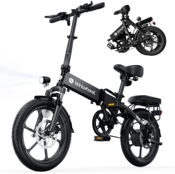 ISINWHEEL U3 Foldable Adults Electric Bike (500W Motor/55Km/30Km/h Top Speed - Front Fork Suspension - \w Smart Uphill - 280.8Wh Battery - Ul2849