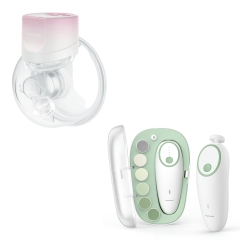 MOMCOZY Wearable Breast Pump S12 Pro & Baby Nail Trimmer, Electric, Rechargeable, Baby Shower Gift