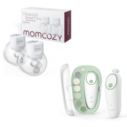 MOMCOZY Wearable Breast Pump S12 Pro & Baby Nail Trimmer, Electric, Rechargeable, Baby Shower Gift