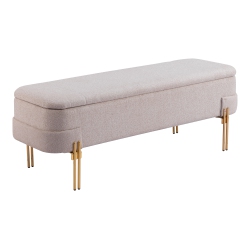 RUG BRANCH Lebreton Storage Bench Oatmeal In Beige