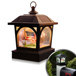 CLASSY CAPS Solar Usa Patriot Table Lantern/post Cap