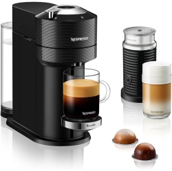 BREVILLE Nespresso Vertuo Next Premium Coffee And Espresso Machine By With Aeroccino Milk Frother - Classic In Black