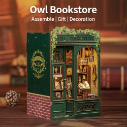 TRADEOPIA 3D Wooden Puzzle Owl Bookstore - 88 PCs