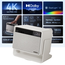 XGIMI Horizon S Pro 4K Uhd Home Theatre Projector for Movie/gaming, Smartphone, Dlp, Up to 200" Screen Size, Projector Television W/stand, Speaker