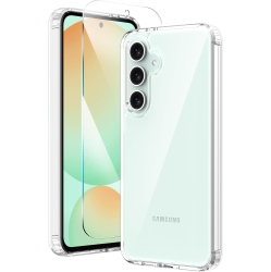 ORNARTO Designed for Galaxy S24 Fe 6.7 Inch - Shockproof, Non-Yellowing, Scratch-Resistant Hard PC Back—Clear