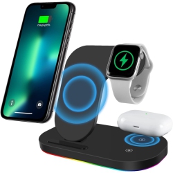 YOULIGHTS Wireless Charging Stand, 3 In 1 Wireless Charger Fast Charging Dock Station for Watch 6/5/4/3/2, Airpods Pro/3/2, Iphone 13 12/11/pro