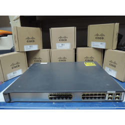 CISCO Refurbished Good Ws-C3750G-24Ts-S With Power Cord & Rack Mount Kit