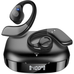 OECECA Bluetooth 5.3 True Wireless Earbuds W/dsp Noise Cancelling Mic, Open Ear Stereo Sports Headphones W/ 800Mah Lcd Display Charging Base, Hifi