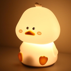 HTUTWOO Night Light for Kids - Cute Duck Night Light, USB Rechargeable Led Night Light With Touch Sensor And Remote Control, 1W Soft Light, 7 Colors