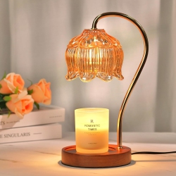 HTUTWOO Flower Candle Warmer Lamp \w Timer, Dimmable Candle Lamp Warmer for Jar Candles, Birthday Gifts for Women, Mom Gifts, Female Friend Gifts