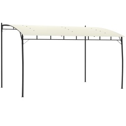 OUTSUNNY 10' X 13' Outdoor Patio Pergola \w Uv30+ Protection Canopy, Lean to Pergola Gazebo, Steel Frame Sun Shade Shelter for Porch, Patio, Deck