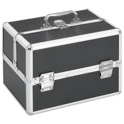 VIDAXL Make-Up Case 22X30X21 Cm Aluminium In Black