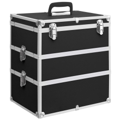 VIDAXL Make-Up Case 37X24X40 Cm Aluminium In Black
