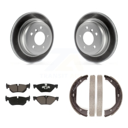 TRANSIT AUTO Rear Disc Coated Rotors Ceramic Pads Parking Shoes Kit for Bmw 328I Xdrive X1 328Xi 325Xi Kgc-102966