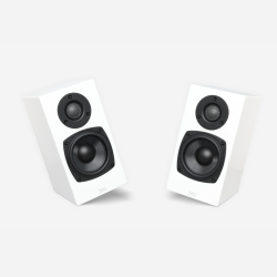 KIN BY TOTEM One Bookshelf Speakers (Satin Pair) In White