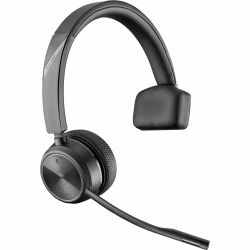 HP POLY Savi 7210 On-Ear Noise Cancelling Wireless Monaural Headset With Mic - (7W6D4Aa#aba) In Black